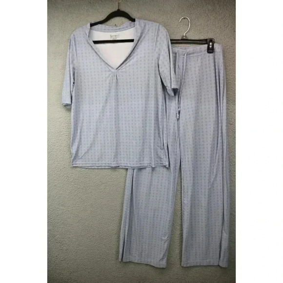 Pajamagram Women's Pajama Set-Size Medium-Wide Leg-Very Soft-Drawstring - Picture 1 of 12